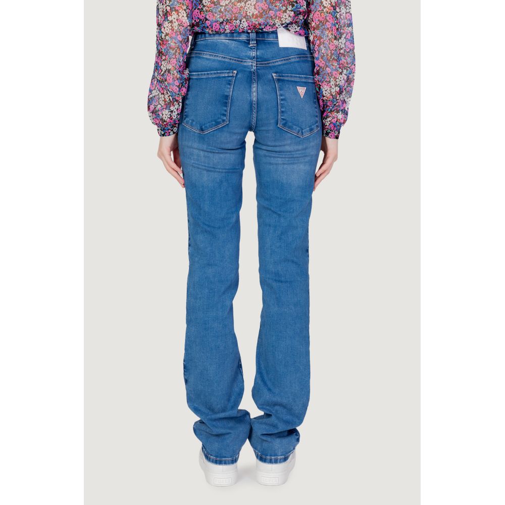 Guess Açık Mavi Organik Pamuklu Anne Kot Pantolonu